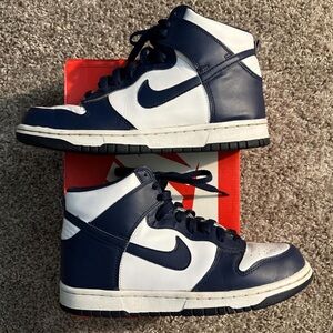 Nike Dunk Highs Midnight Navy’s